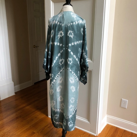 Diamond Tie Dye Split Front Caftan New One Size - Picture 8 of 8
